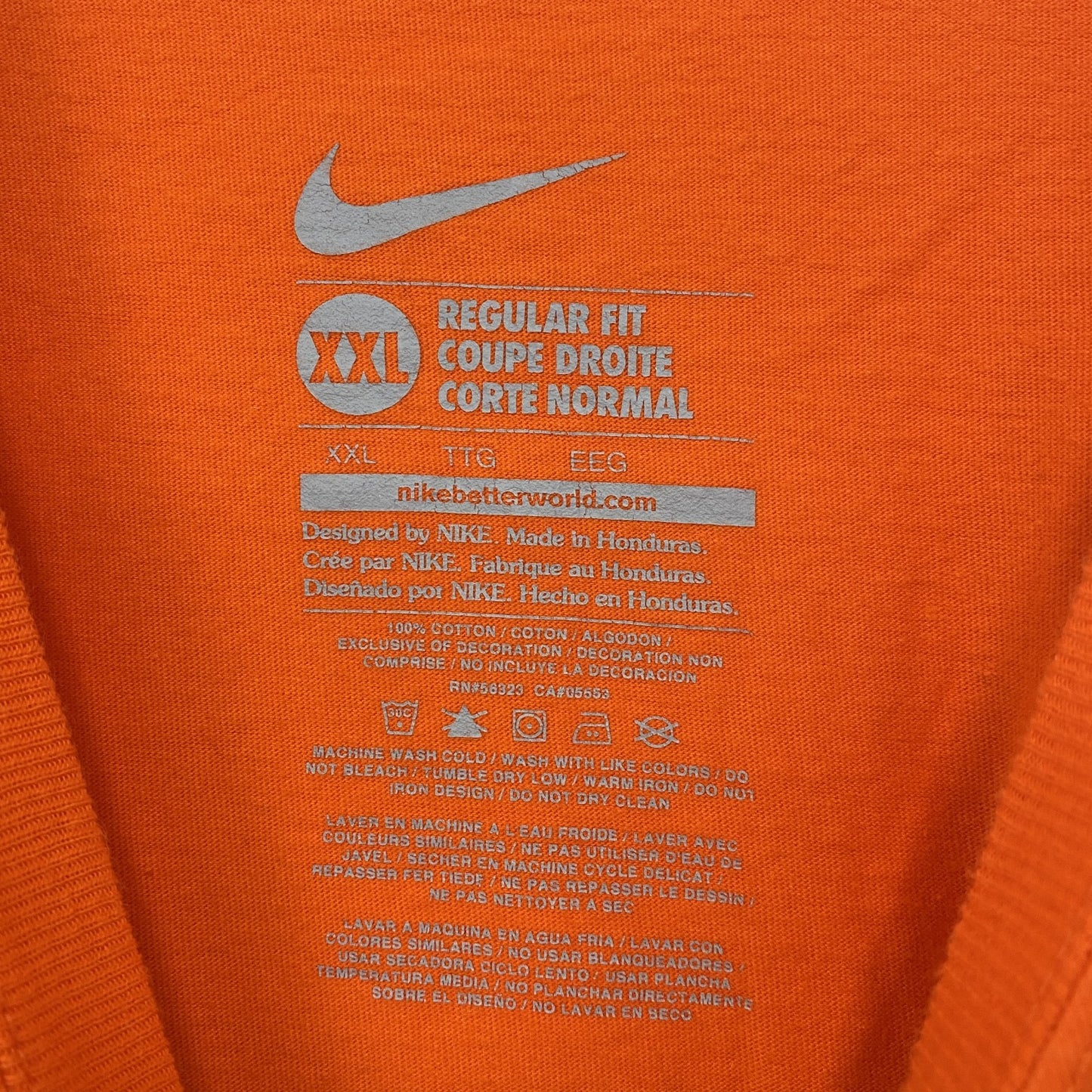 古着 used NIKE 長袖プリントTシャツ デンバー・ブロンコス UNITED IN ORANGE オレンジ XXLサイズ