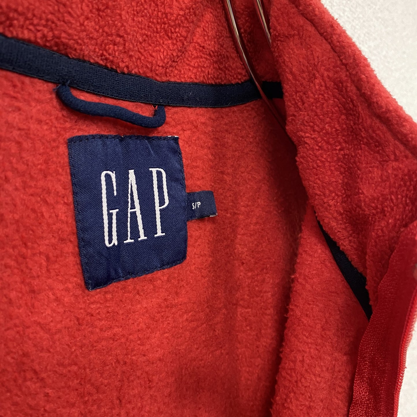 ~00s GAP ギャップ フリースベスト/ボアベスト 後ろポッケ付き ヴィンテージ 赤 レッド Sサイズ