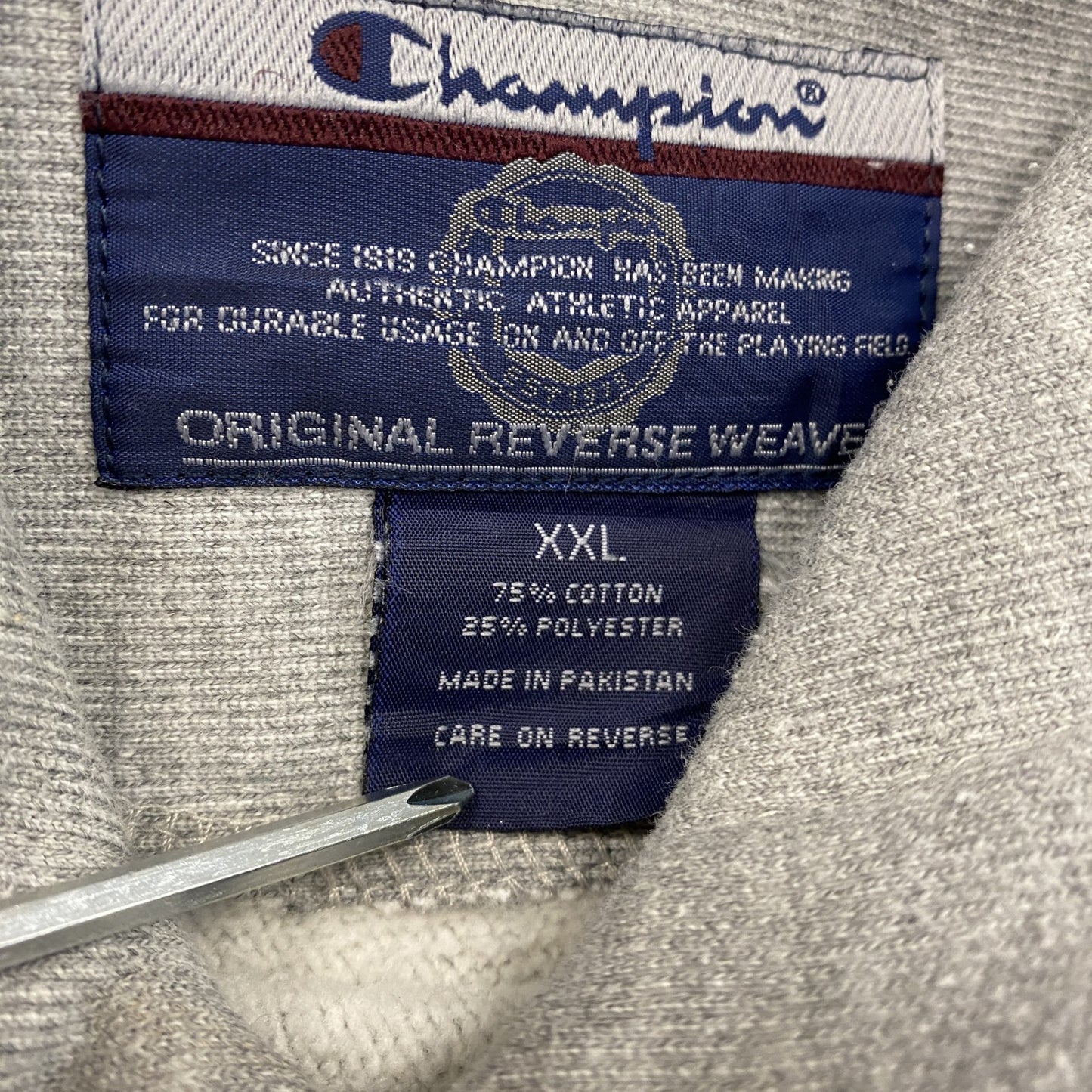 00s Champion チャンピオン プレミアムリバースウィーブ スウェットパーカー/フーディー グレー 2XLサイズ