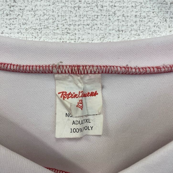古着 used 長袖プリントTシャツ ワシントンキャピタルズ ホッケースクール レトロデザイン 赤 レッド XLサイズ