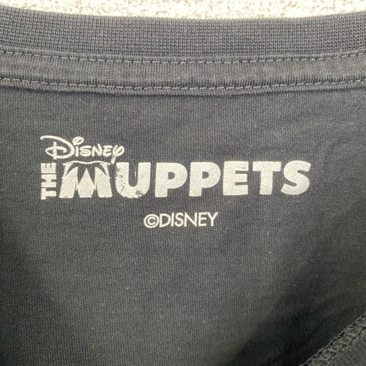 古着 used 半袖ムービープリントTシャツ Disney ディズニ THE MUPPETS クルーネック レトロ 黒 ブラック