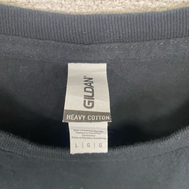 古着 used GILDAN ギルダン 半袖クルーネックプリントTシャツ BIRTHDAY 誕生日 黒 ブラック Lサイズ