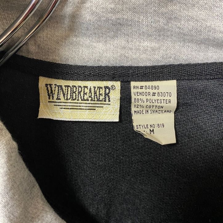 古着 used WINDBREAKER 長袖ハーフジップスウェット トレーナー 黒 ブラック ハイネック 秋冬服 Mサイズ