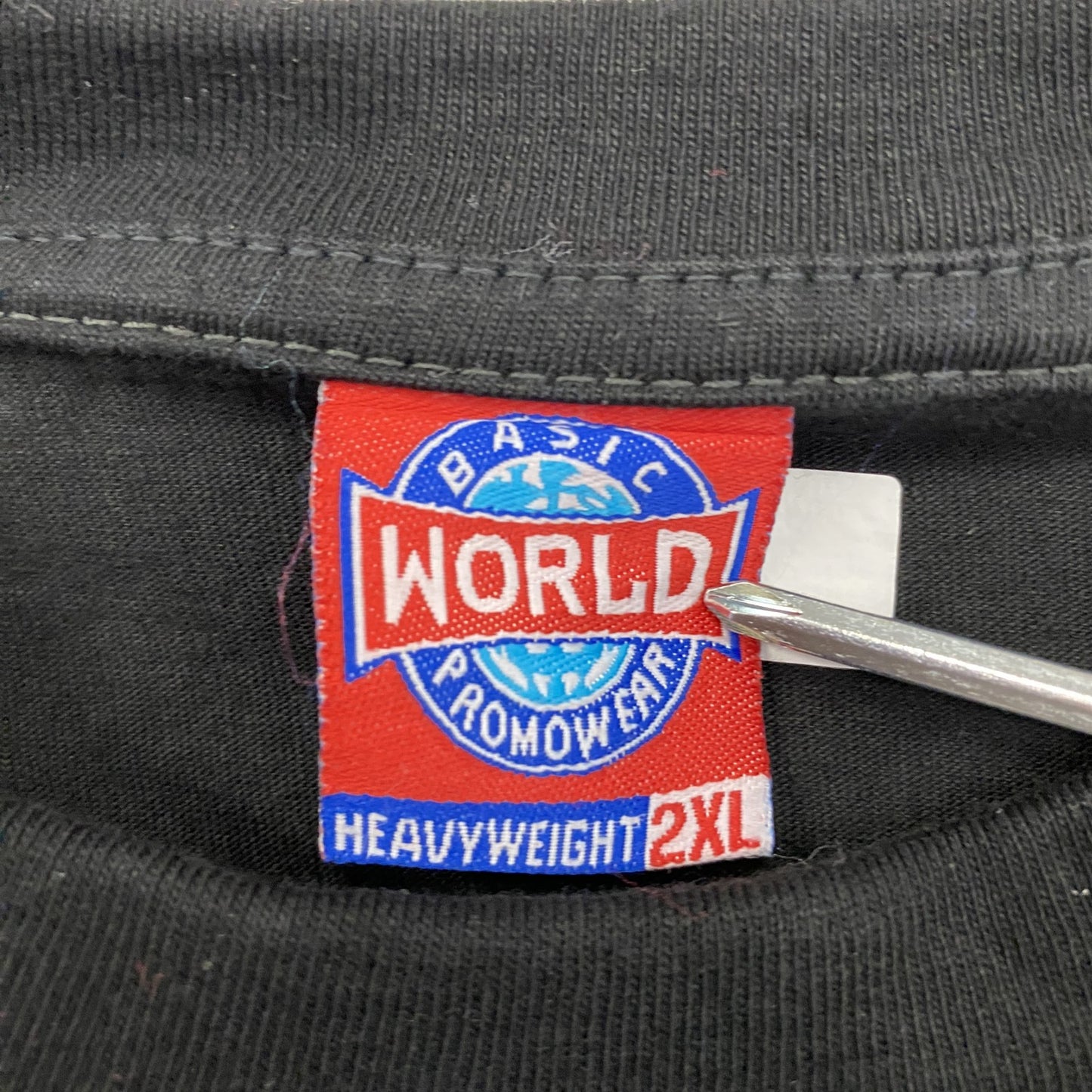 BASIC WORLD PROMOWEAR 半袖プリントTシャツ 黒 ブラック 2XLサイズ
