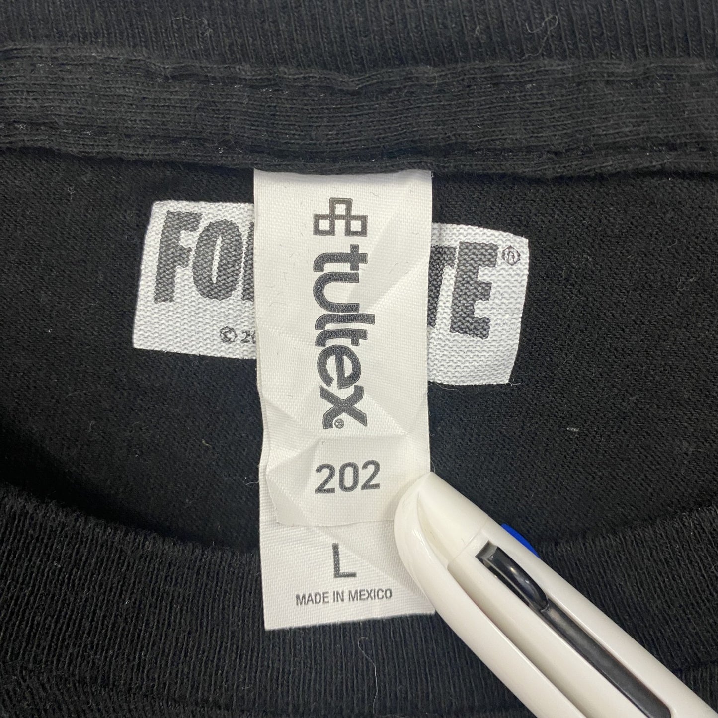 古着 used Tultex FORTNITE フォートナイト 半袖プリントデザインTシャツ キャラクター スカル 黒 Lサイズ