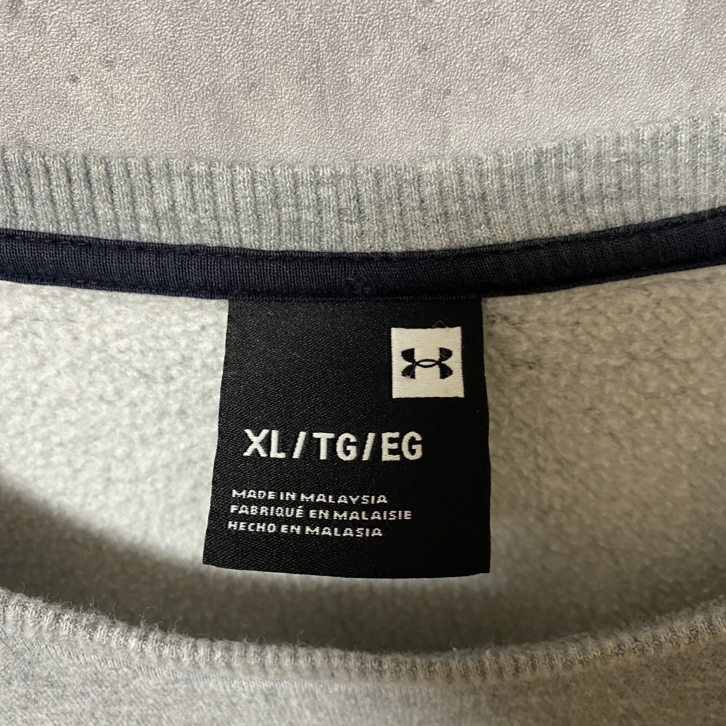古着 used UNDER ARMOUR アンダーアーマー 長袖スウェット トレーナー グレー ビックシルエット XLサイズ