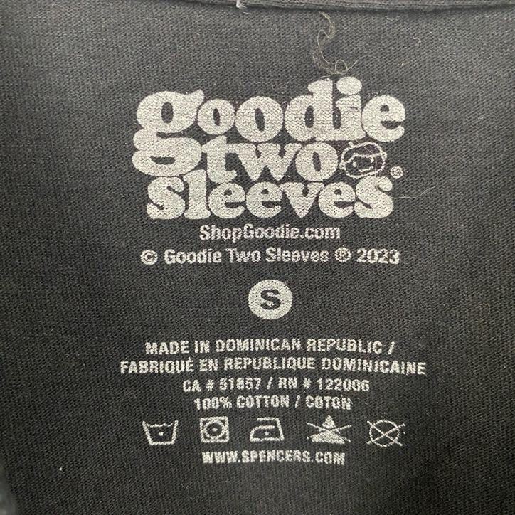 古着 used goodie two sleeves 半袖プリントデザインTシャツ 恐竜 黒 ブラック 春夏服 Sサイズ