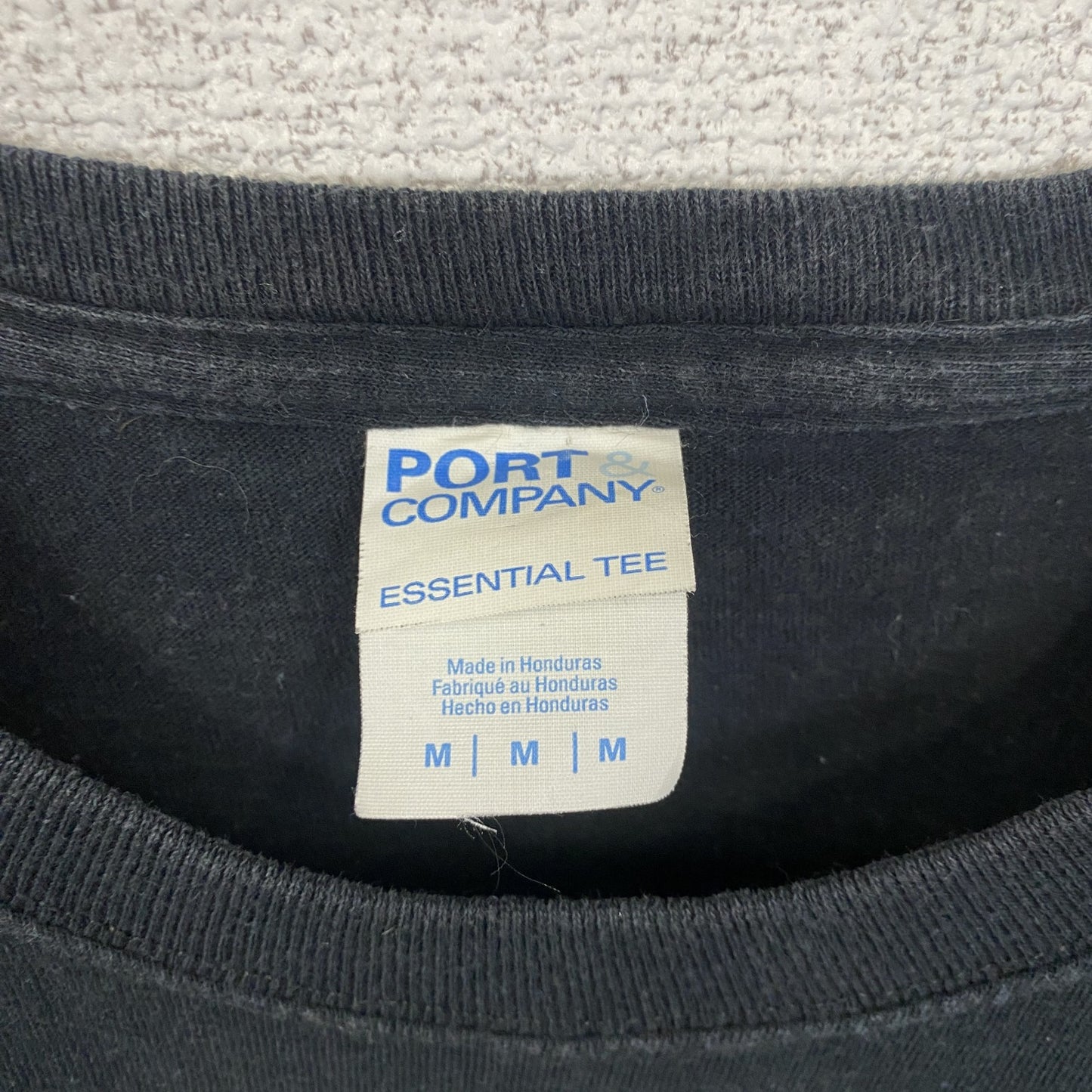 古着 used PORT&COMPANY 半袖フロントプリントTシャツ THORNAPPLE KELLOGG 黒 Mサイズ