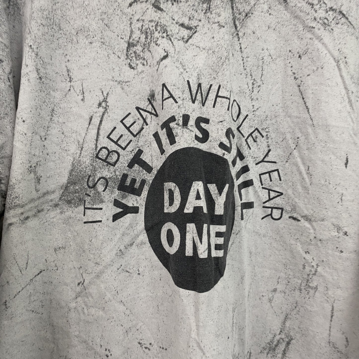 半袖プリントTシャツ タイダイ柄 灰色 グレー