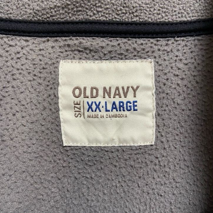 OLD NAVY オールドネイビー ハーフジップフリースジャケット ビッグシルエット グレー 2XLサイズ