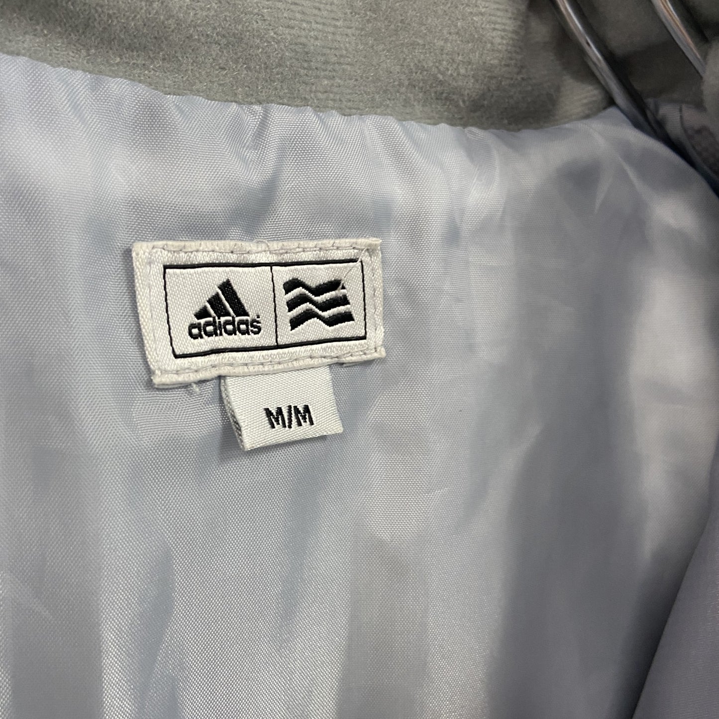 adidas アディダス フルジップ中綿ジャケット 灰色 グレー Mサイズ