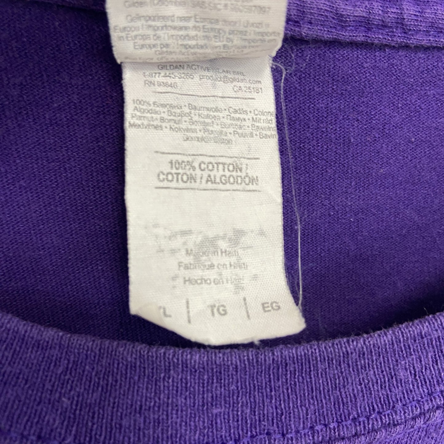 GILDAN ギルダン 半袖プリントTシャツ WILDCATS ワイルドキャッツ 紫 パープル XLサイズ