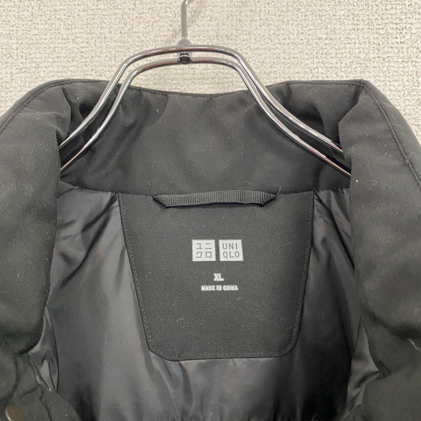 UNIQLO ユニクロ ハイブリッドダウンコート ダウン90% 比翼仕立て 黒 ブラック XLサイズ