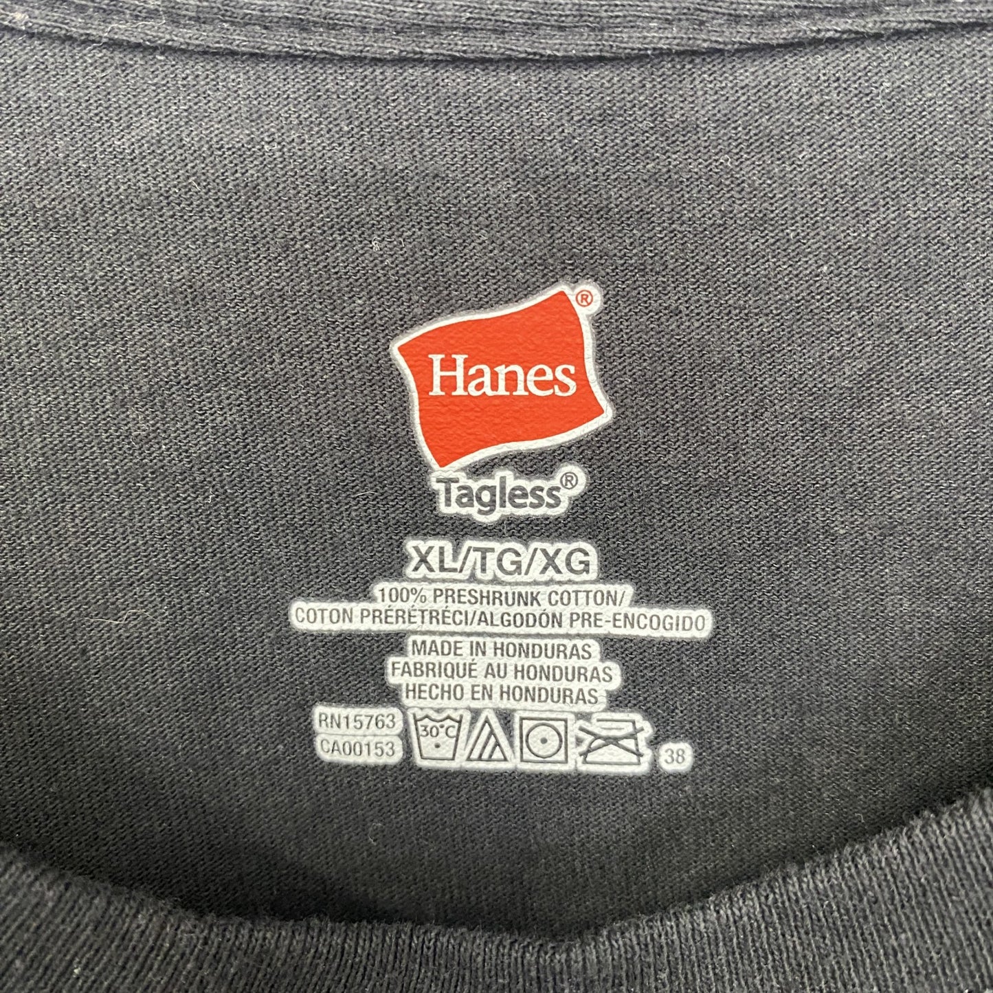 古着 used Hanes ヘインズ 半袖プリントTシャツ ドラマー キャラクター ドラム 黒 ブラック XLサイズ