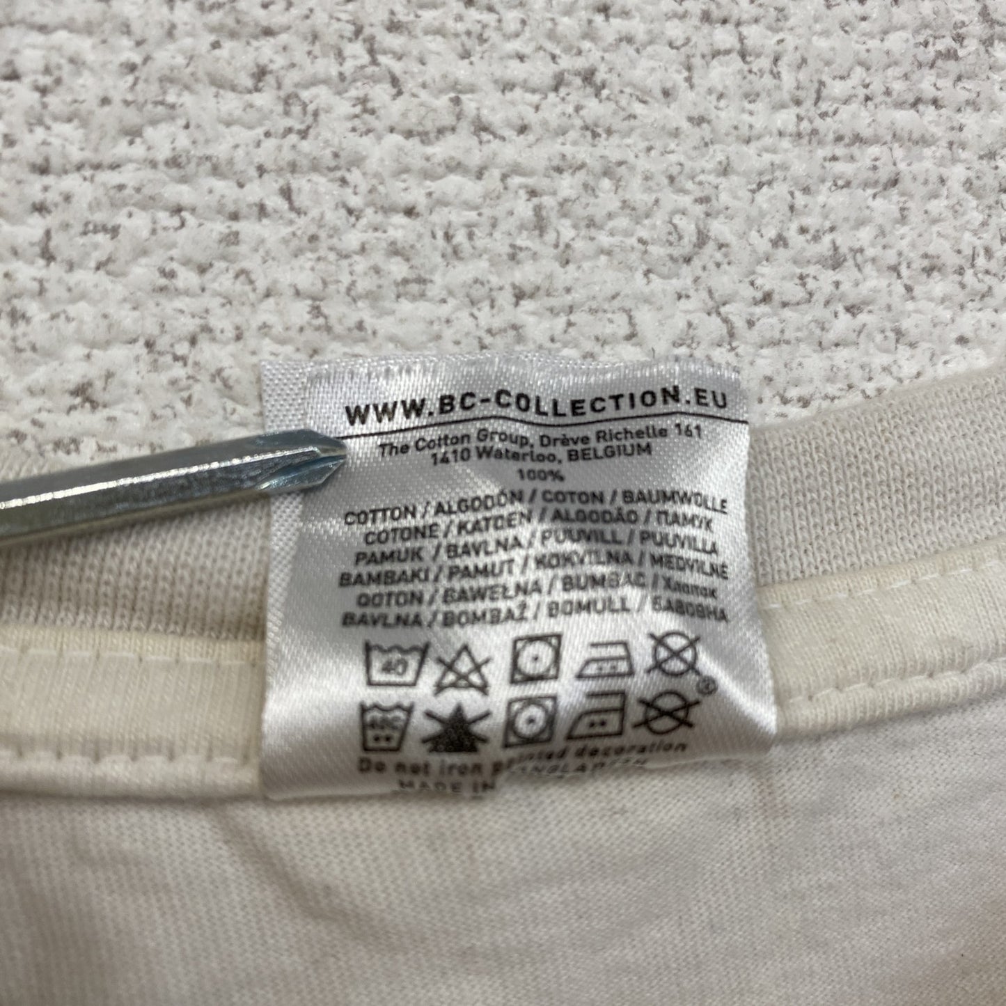 B&C 半袖プリントフォトTシャツ 誰やねん 白 ホワイト Sサイズ
