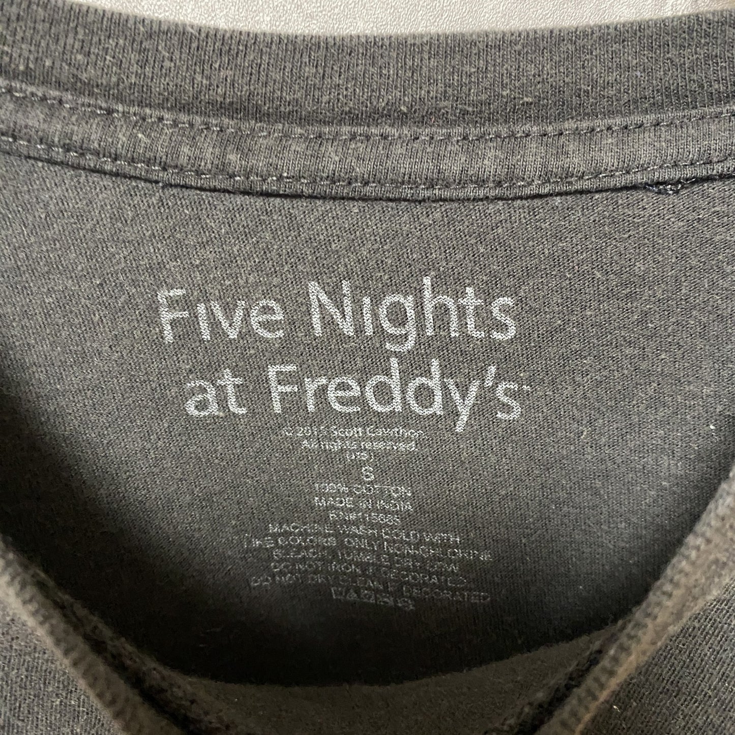 古着 used 半袖クルーネックプリントTシャツ FREDDY FAZBEER’S pizza 黒 ブラック Sサイズ
