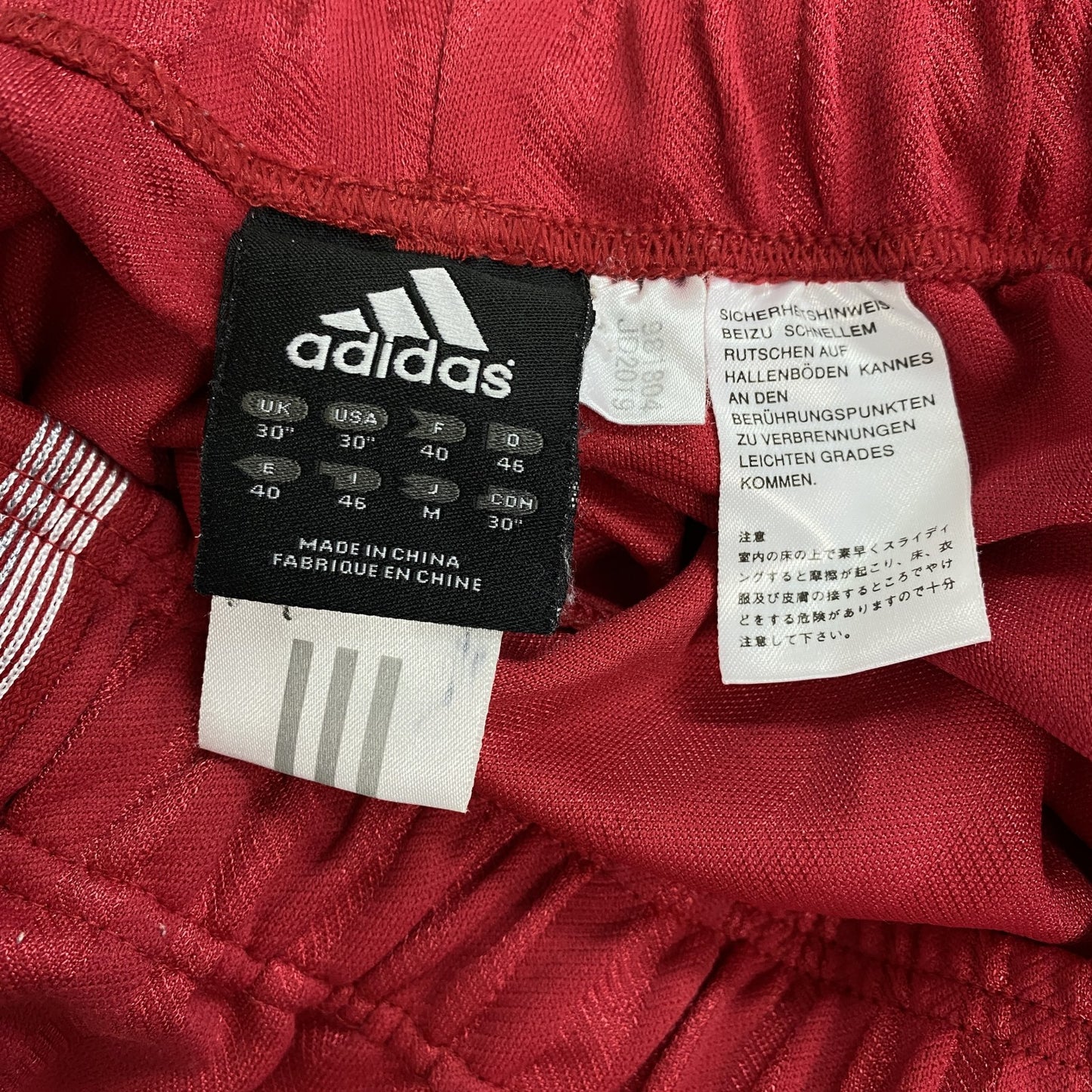 adidas アディダス トラックパンツ ジャージパンツ 赤 レッド Mサイズ