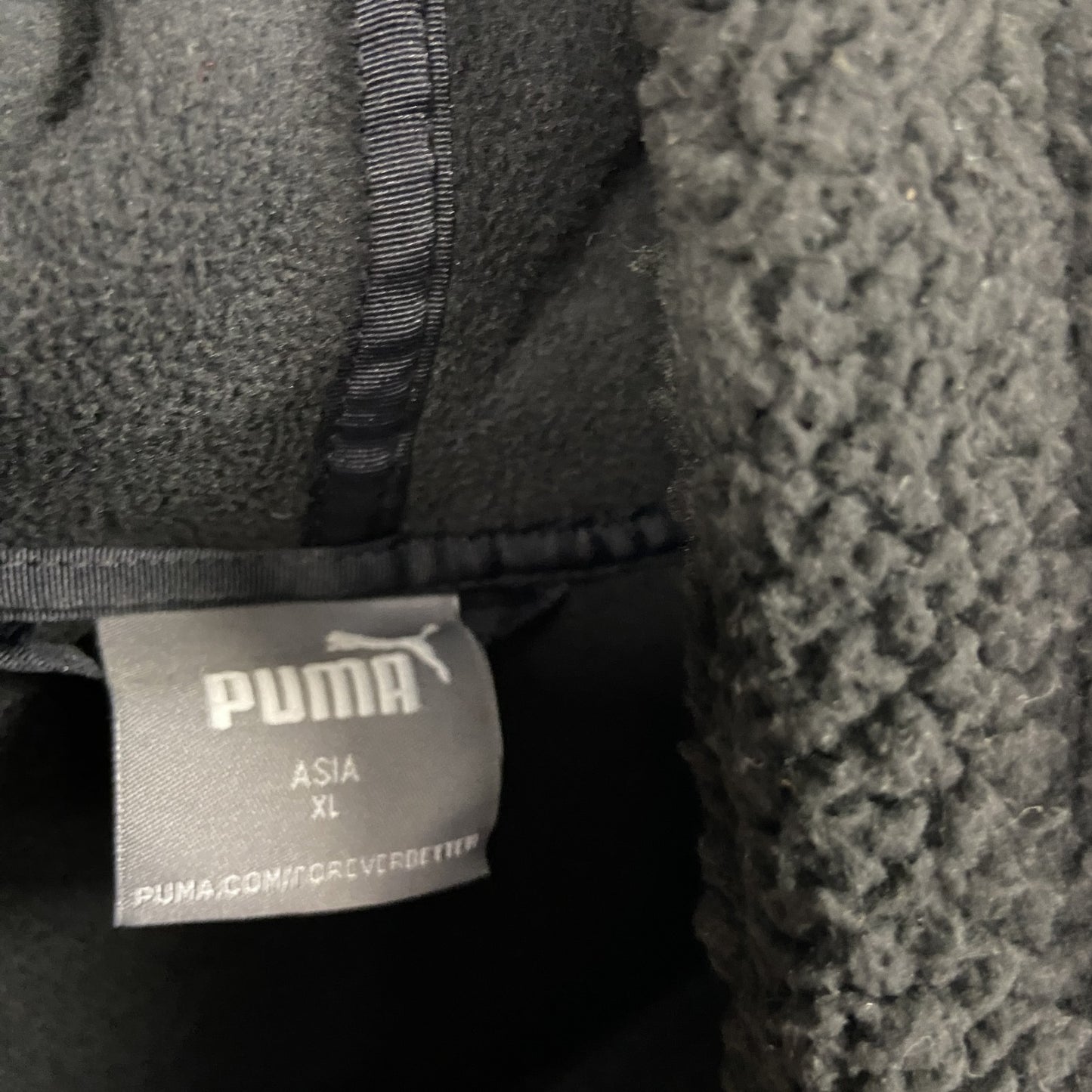 PUMA プーマ フリースジャケット/ボアジャケット 黒 ブラック XLサイズ