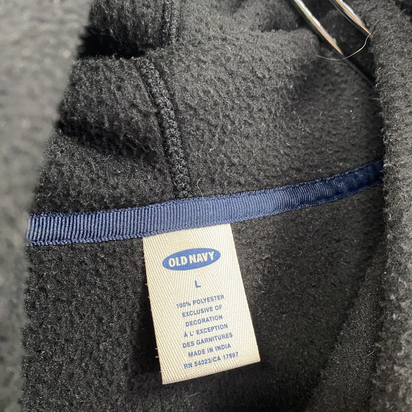 00s OLD NAVY オールドネイビー フリースパーカー/フーディー ヴィンテージ 黒 ブラック Lサイズ