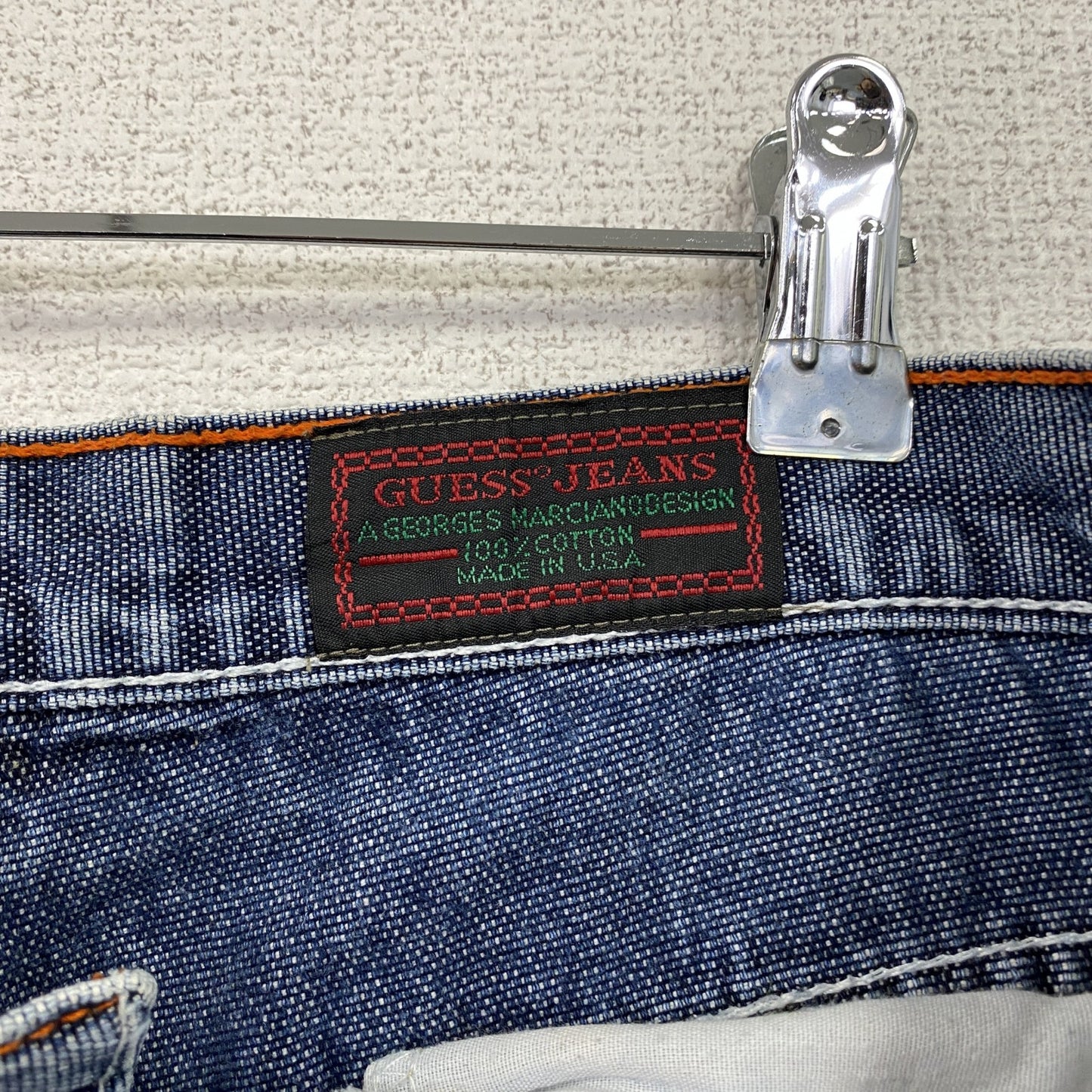 90s GUESS JEANS ゲスジーンズ ペインターパンツ デニムパンツ/ジーンズ インディゴ Lサイズ
