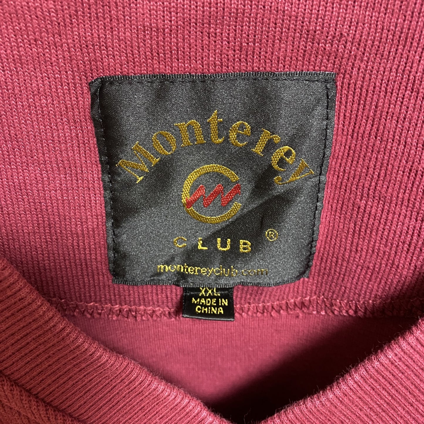Monterey ニットベスト Vネック ワンポイント 刺繍ロゴ ビックシルエット 赤 レッド XXLサイズ
