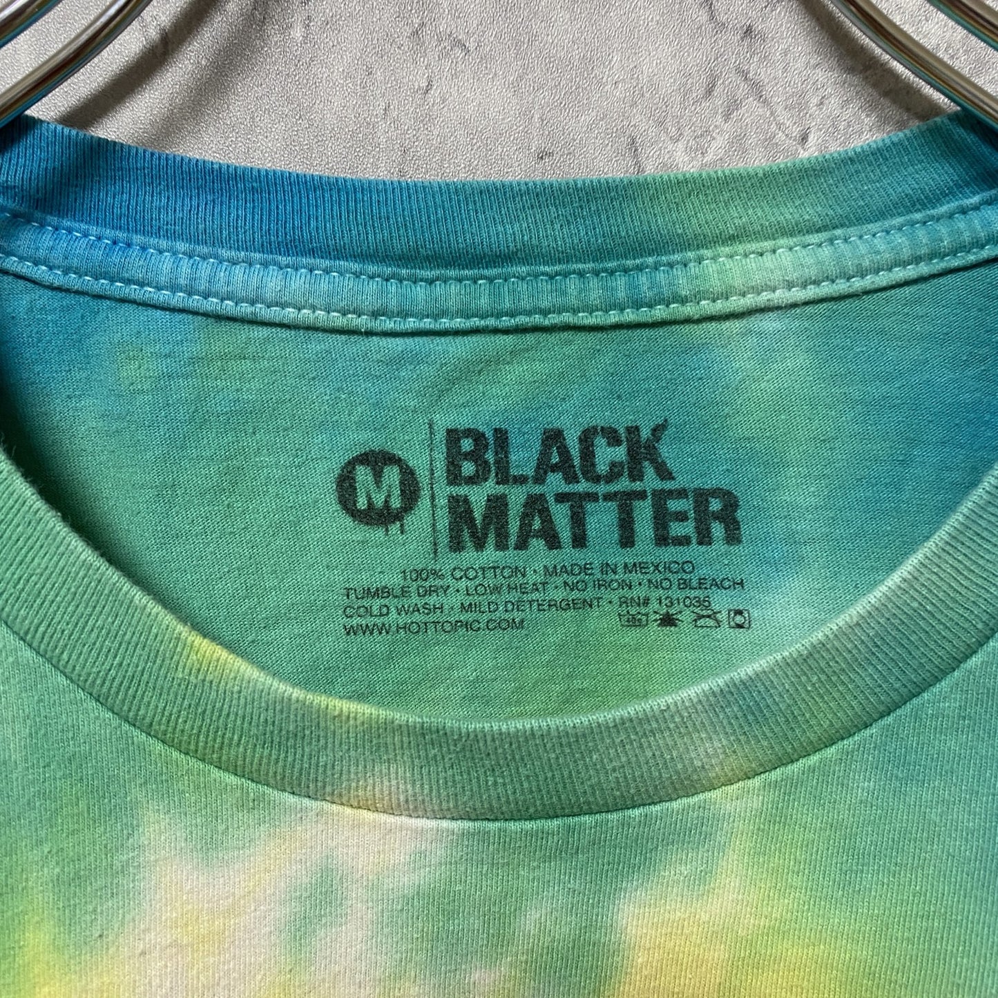古着 used BLACK MATTER 半袖プリントTシャツ クルーネック ダイダイ柄 ヴィンテージ vintage Mサイズ