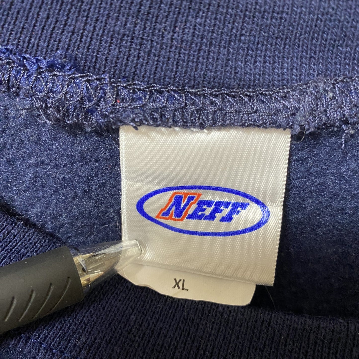 古着 used NEFF 90s FIAAA 長袖ワッペンスウェット トレーナー 紺 クルーネック ビックシルエット XLサイズ