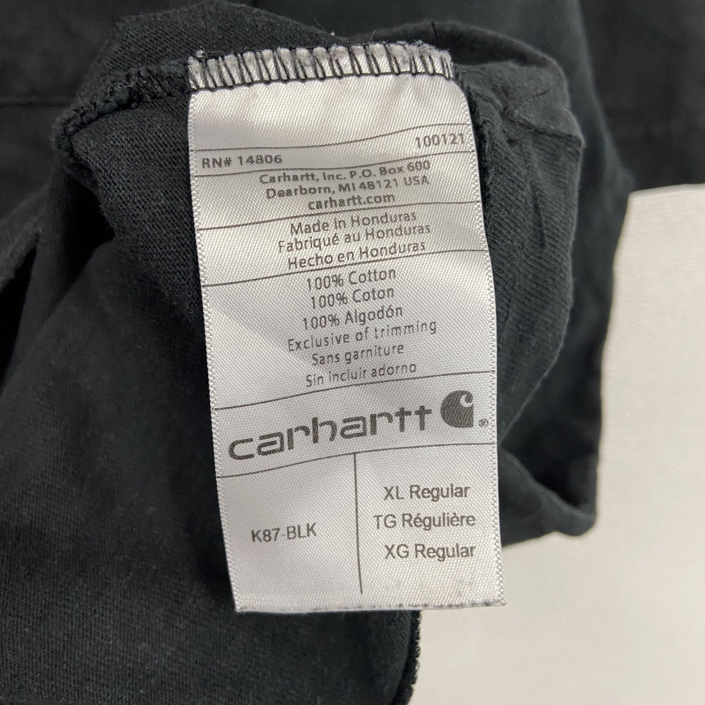 Carhartt カーハート 半袖Tシャツ 黒 ブラック XLサイズ