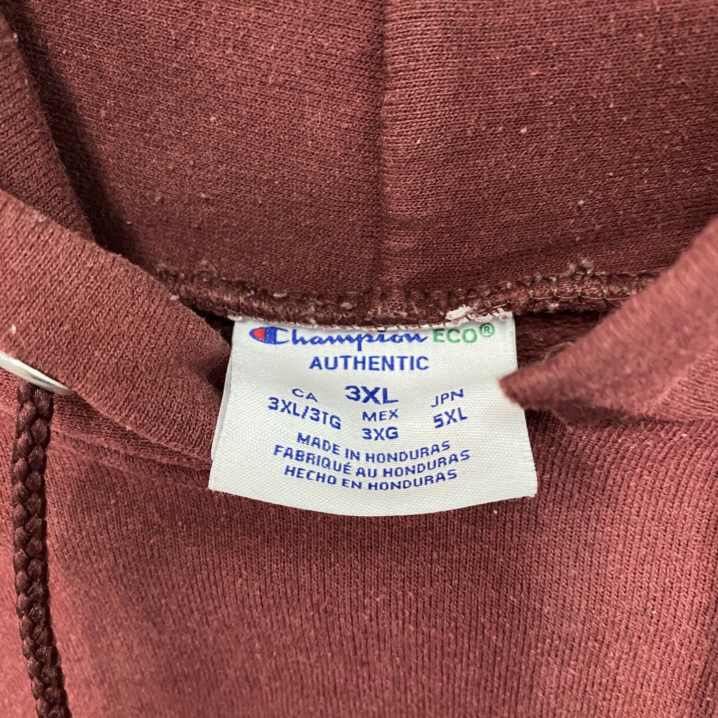 Champion チャンピオン スウェットパーカー/フーディー 完全目無し フェード 現行 ボルドー 3XLサイズ