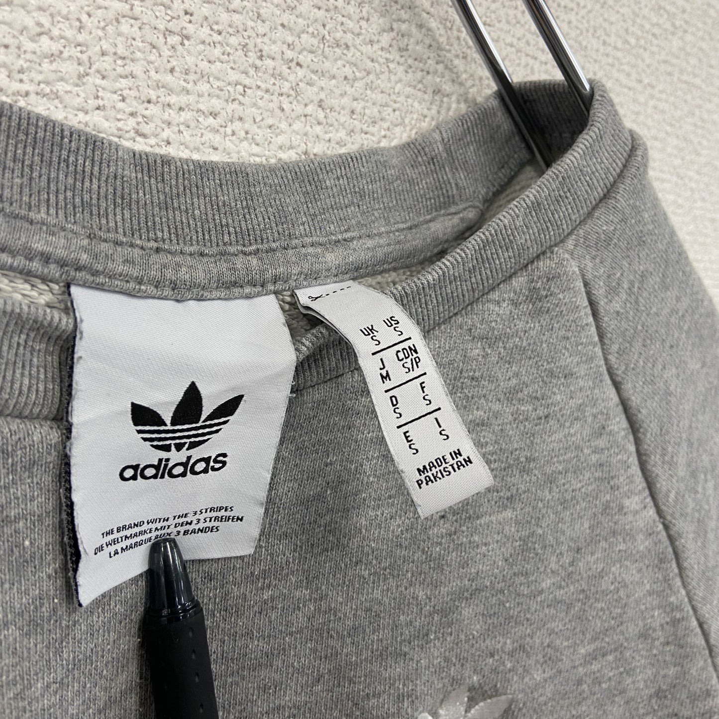 adidas アディダス スウェット/トレーナー トレフォイルロゴ ラグランスリープ 灰色 グレー Sサイズ