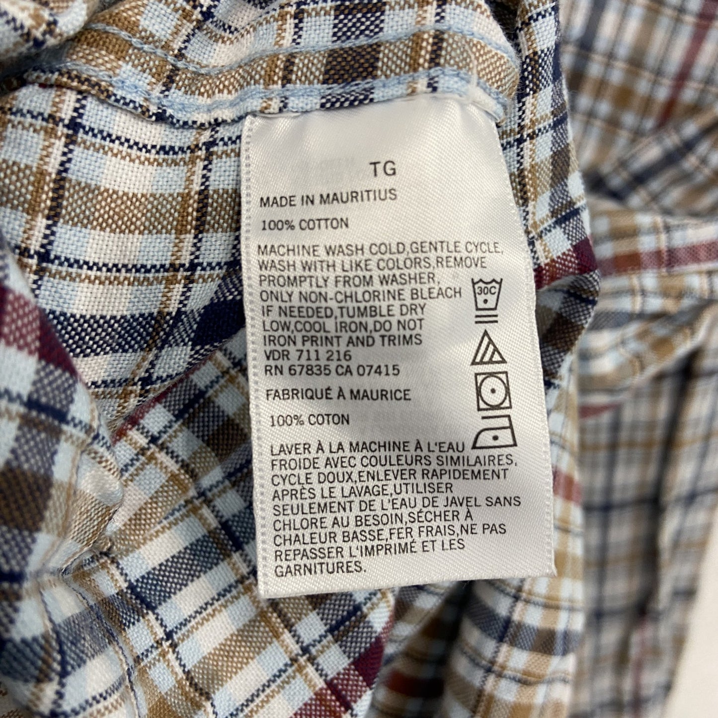 NAUTICA ノーティカ 長袖ボタンダウンシャツ チェック柄 マルチカラー 紺 ネイビー ベージュ 2XLサイズ