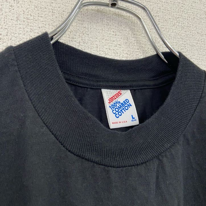 90s JERZEES ダグラス ホリフィールド 半袖プリントTシャツ ヴィンテージ 黒 ブラック Lサイズ