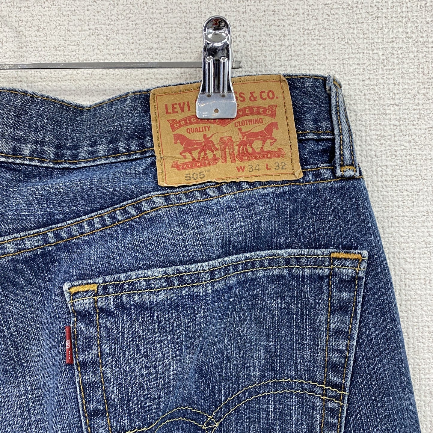 Levi’s リーバイス 505 デニムパンツ/ジーンズ 縦落ち ジップフライ インディゴ W34サイズ