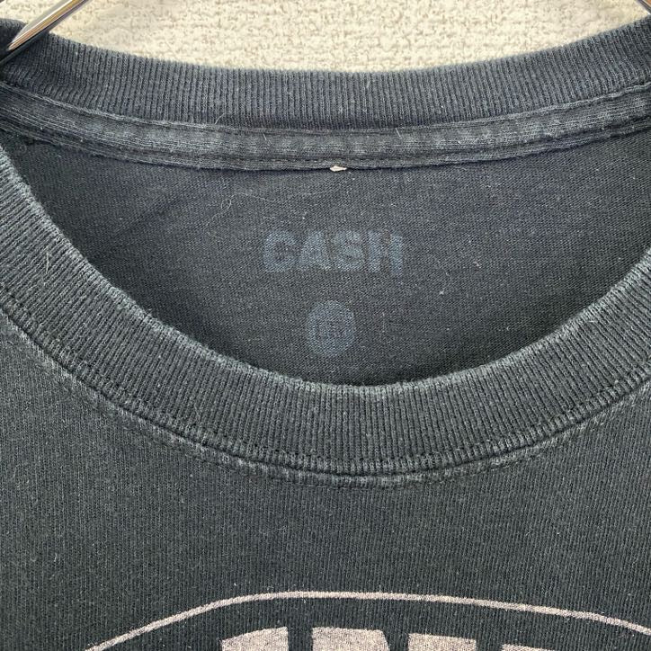 古着 used ジョニーキャッシュ 半袖プリントTシャツ 音楽 カントリー 黒 ブラック クルーネック Lサイズ