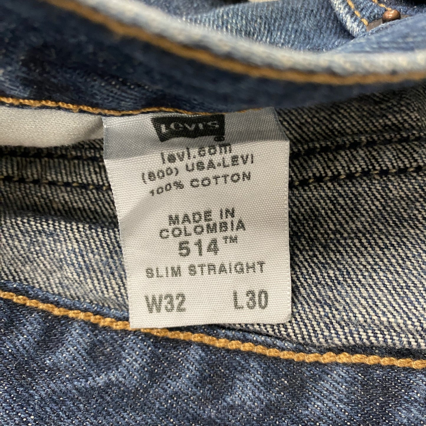Levi’s リーバイス SIGNATURE デニムパンツ/ジーンズ 縦落ち ジップフライ インディゴ W32サイズ