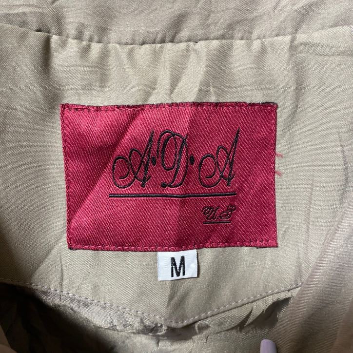 古着 used 長袖スイングトップ ブルゾン ジップアップジャケット ワンポイントロゴ刺繍 アウター 秋冬服 Mサイズ