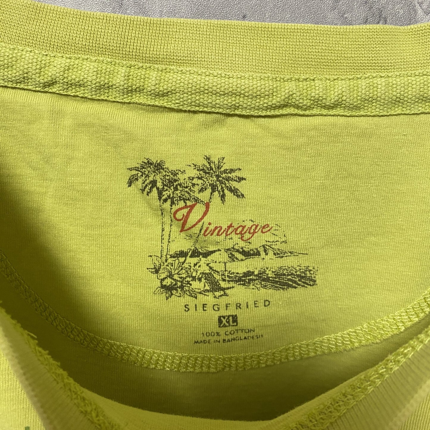 古着 used 半袖プリントTシャツ 黄色 ヴィンテージ vintage オーバーサイズ ビッグシルエット XLサイズ