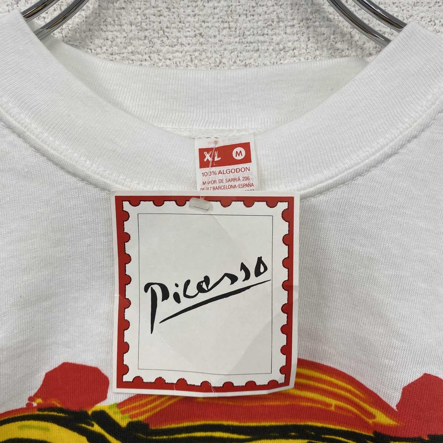Pablo Picasso パブロ・ピカソ 半袖ユーロTシャツ アートT デッドストック 白 ホワイト Mサイズ