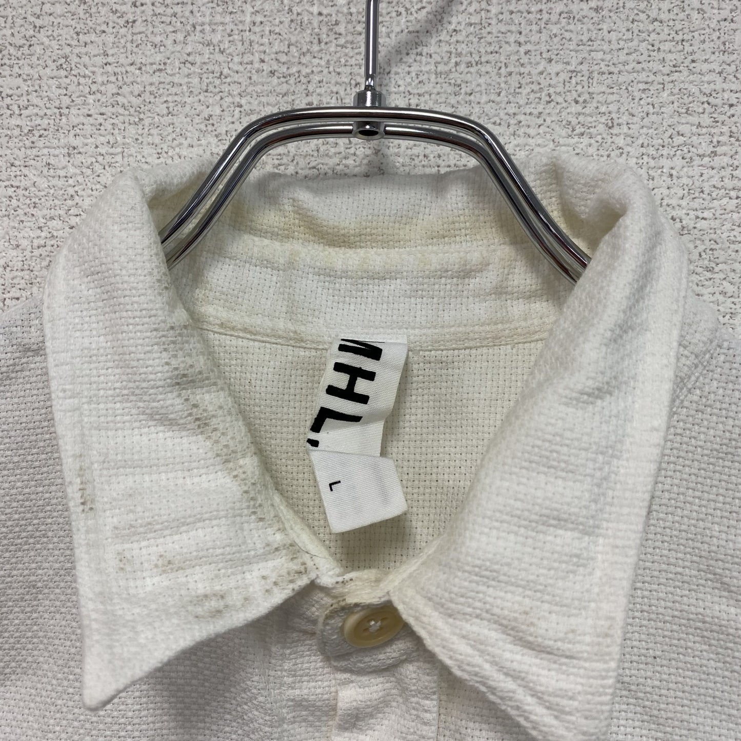 MARGARET HOWELL マーガレットハウエル 半袖シャツ 白 ホワイト Lサイズ
