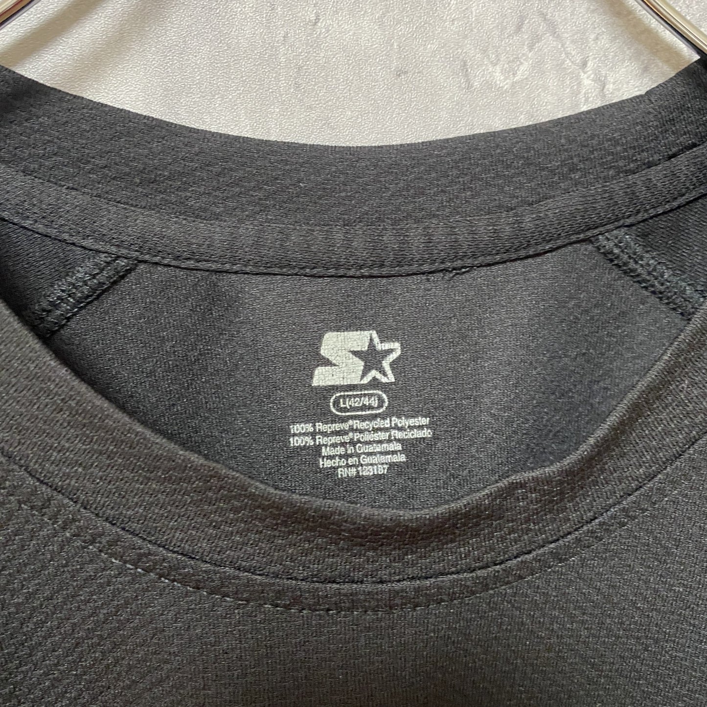 古着 used STARTER スターター 半袖ワンポイントロゴTシャツ クルーネック 黒 ブラック スポーティー Lサイズ