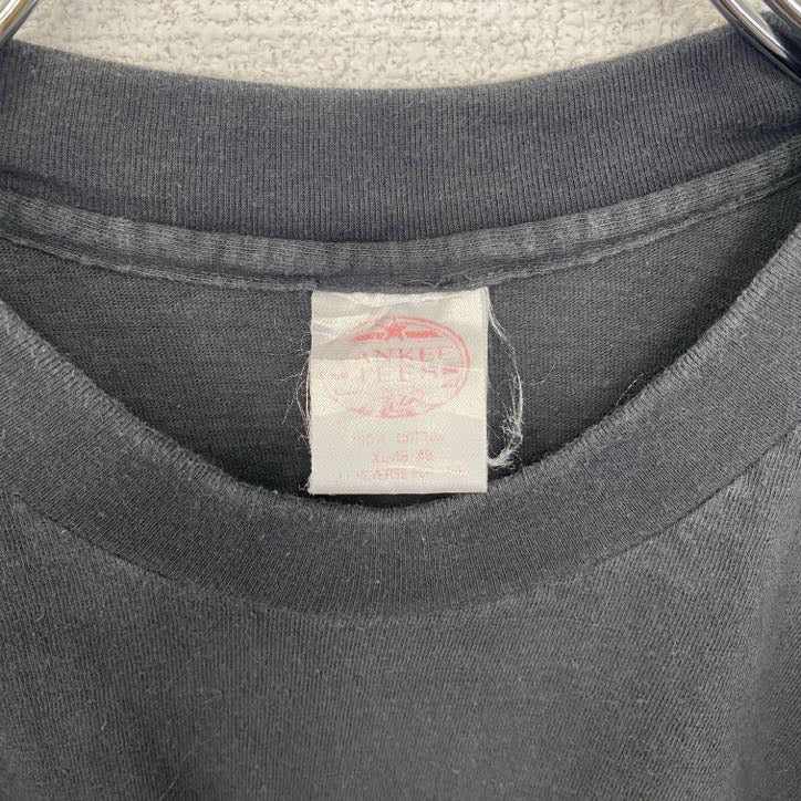 古着 used 半袖プリントTシャツ 英字 灰色 ダークグレー 100%コットン シングルステッチ XLサイズ
