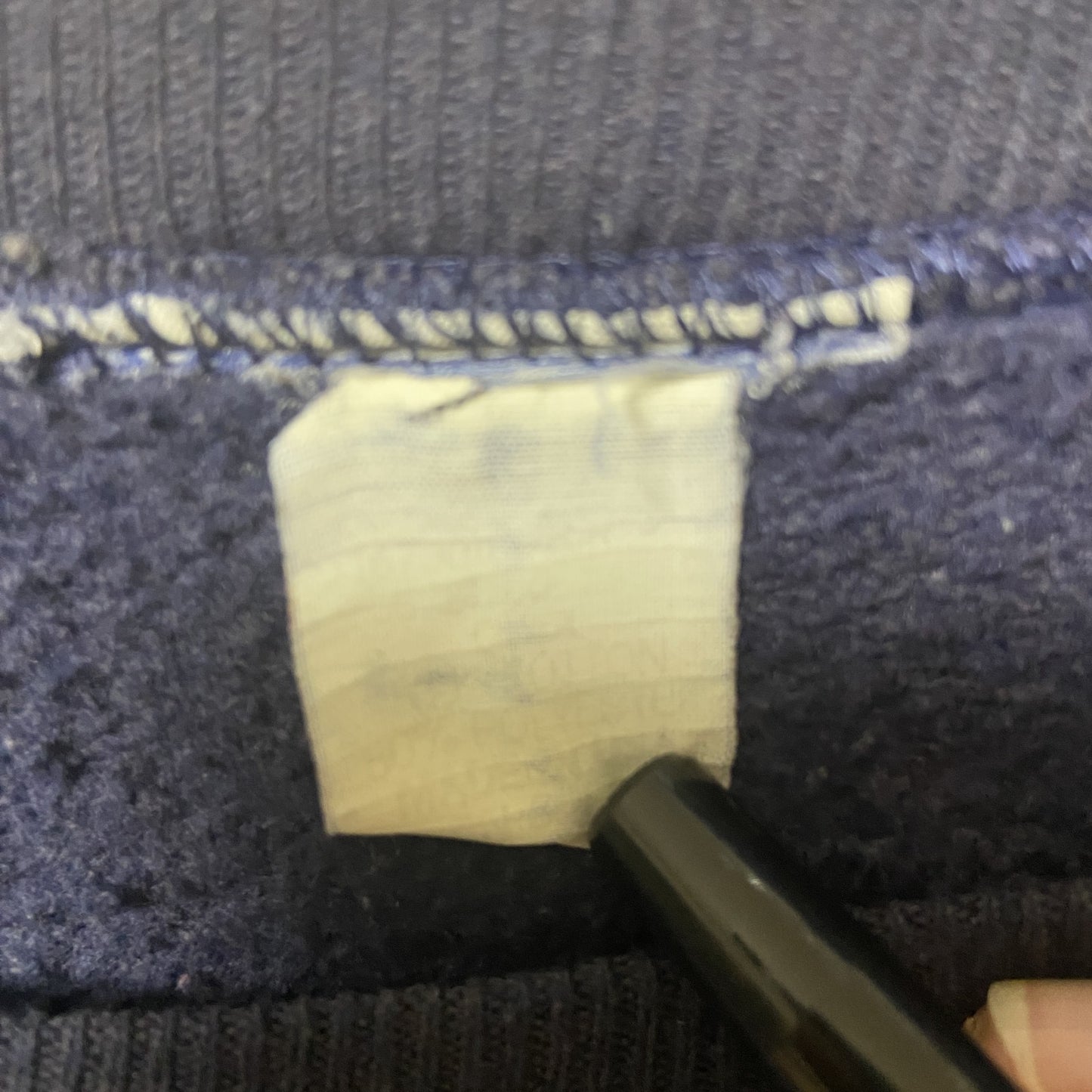 古着 used 長袖ロゴ刺繍スウェット トレーナー クルーネック COWBOYS ネイビー 秋冬服 メンズ レディース