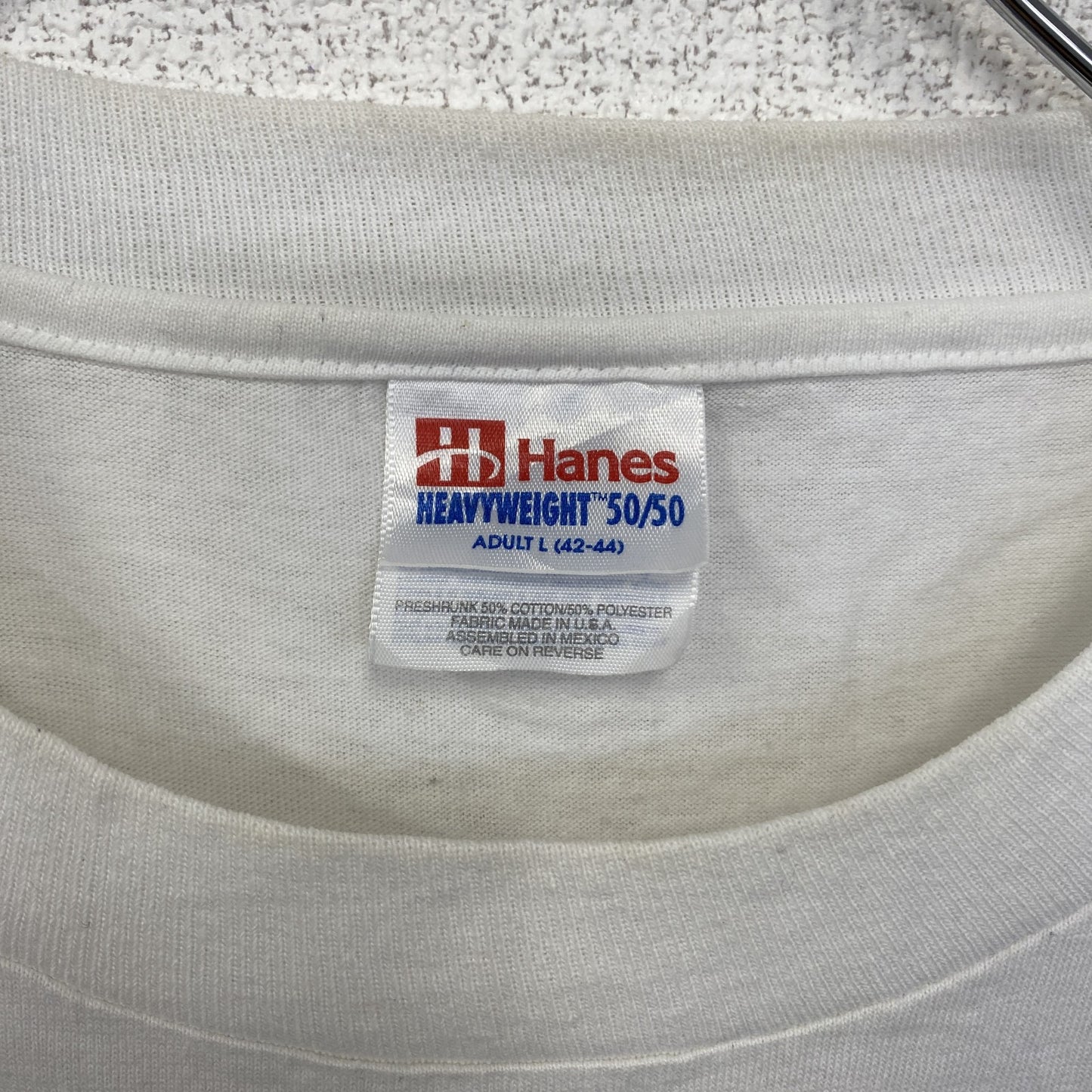 古着 used ヘインズ 半袖プリントTシャツ ホワイト 白 ジャマイカ ジャム USA製 シングルステッチ Lサイズ