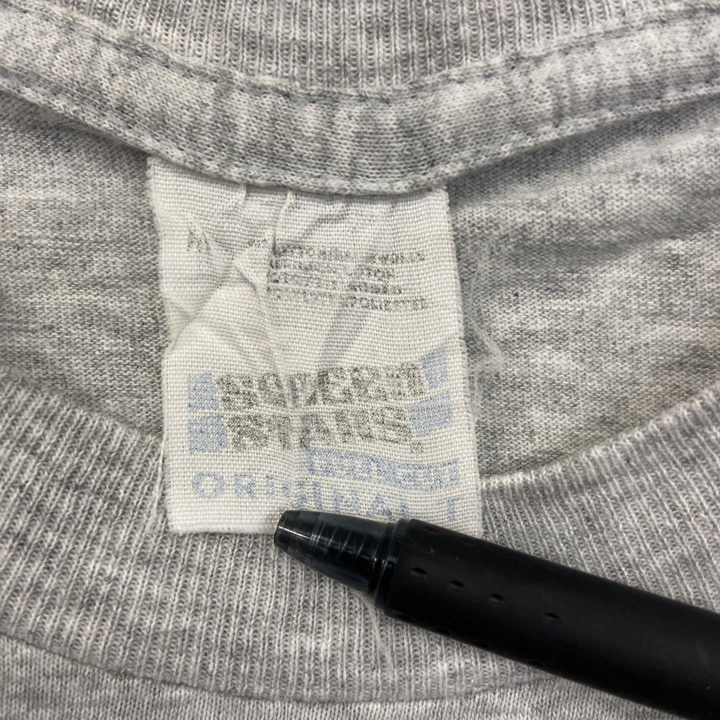 80s~ Screen Stars スクリーンスターズ 半袖Tシャツ シングルステッチ 刺繍ロゴ 霜降りグレー Mサイズ