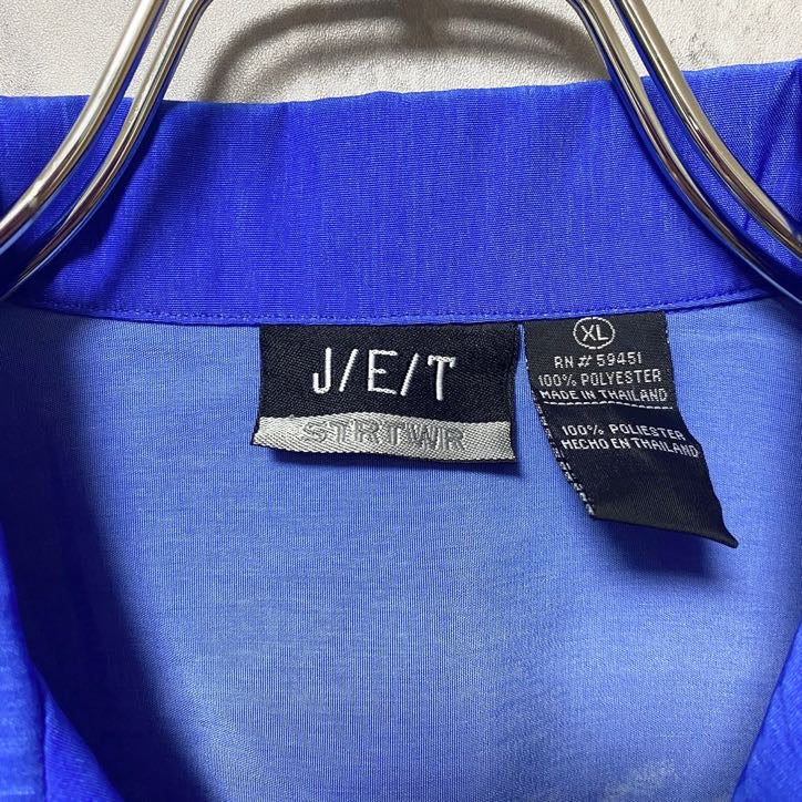 古着 used JETSTRTWR 半袖開襟シャツ ドラゴン柄 バックプリント 青 ブルー 個性的 オーバーサイズ XLサイズ