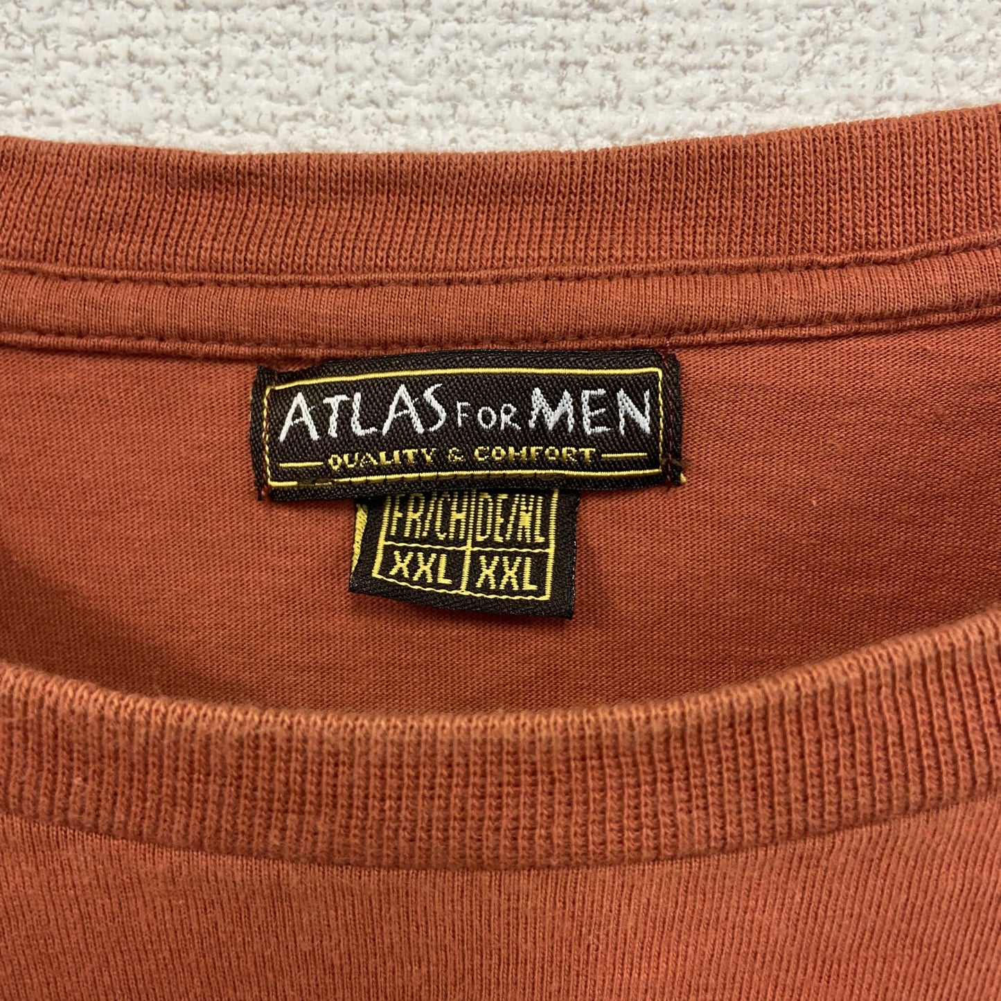 古着 used ATLAS FOR MEN 半袖プリントTシャツ 鷹 カジュアルデザイン オレンジ クルーネック XXLサイズ