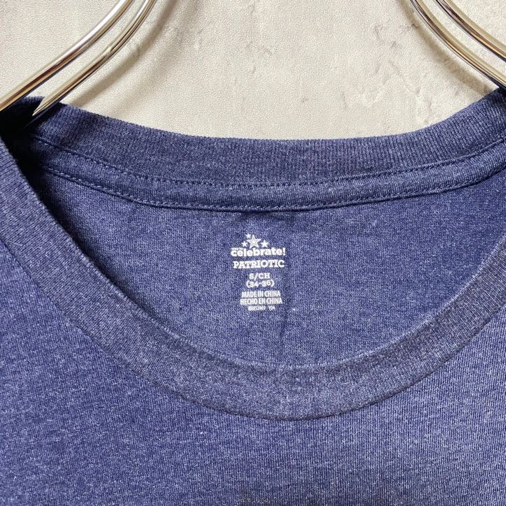 古着 used celebrate patriotic 半袖プリントTシャツ クルーネック 車 FREEDOM ネイビー Sサイズ