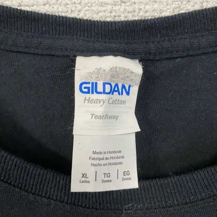 古着 used GILDAN ギルダン 半袖プリントTシャツ エルトンジョン クルーネック レトロ 黒 ブラック XLサイズ