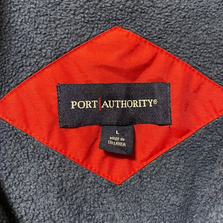 古着 used PORTAUTHORITY 長袖ワンポイント刺繍ナイロンジャケット コロナドベイリゾート 赤 レッド Lサイズ