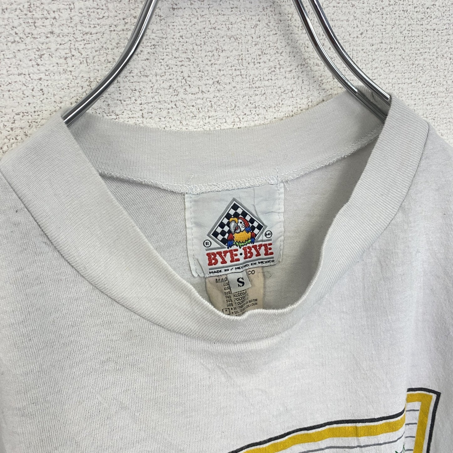 古着 used 半袖プリントTシャツ 90s シングルステッチ バッファロー クルーネック ホワイト Sサイズ